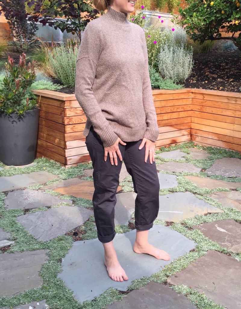 sweater and chino pants